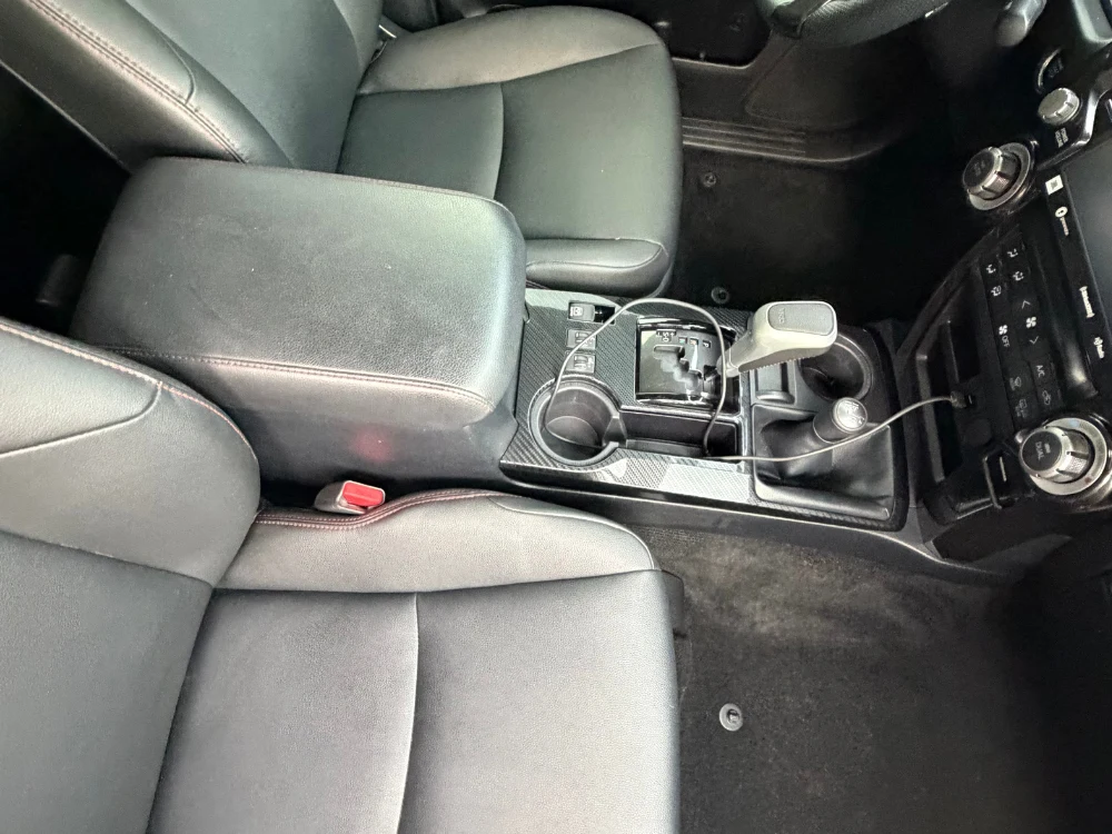 Truck interior seats and console after detailing — Columbus, Ohio