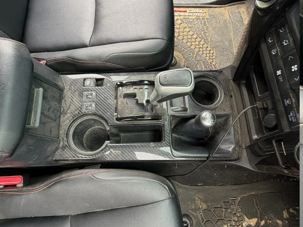 Truck interior seats and console before detailing — Columbus, Ohio