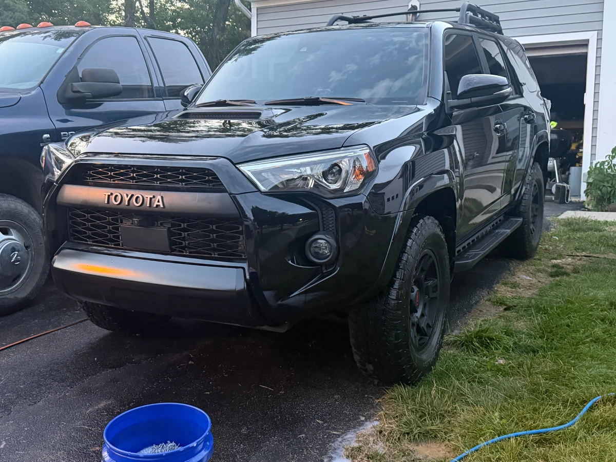 Two-bucket hand wash exterior detailing in progress — Dublin, Ohio