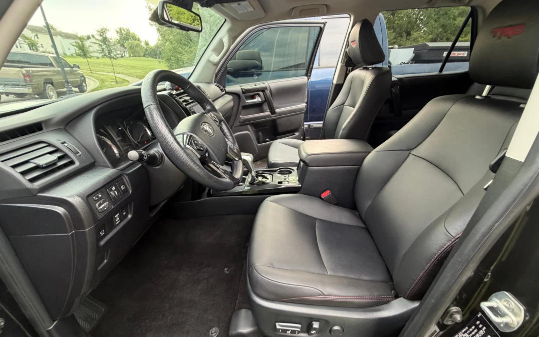 SUV interior after detailing, full cabin view — Grove City, Ohio