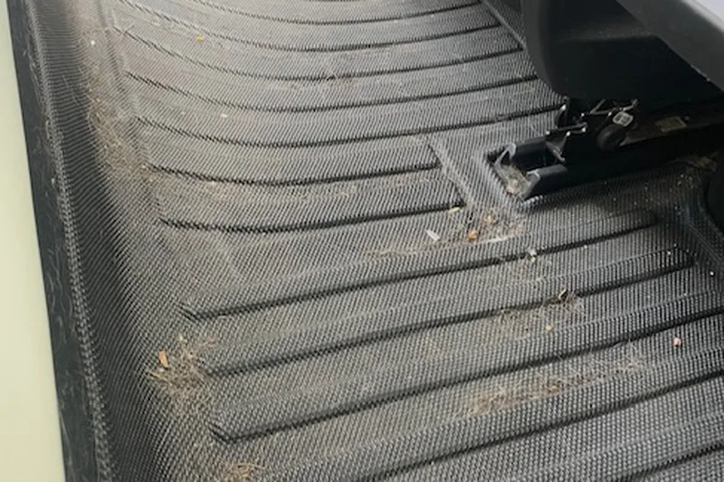 Tesla interior before detailing — Columbus, Ohio