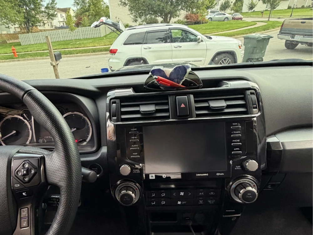 Vehicle dashboard after detailing, streak-free — Jerome Village, Ohio
