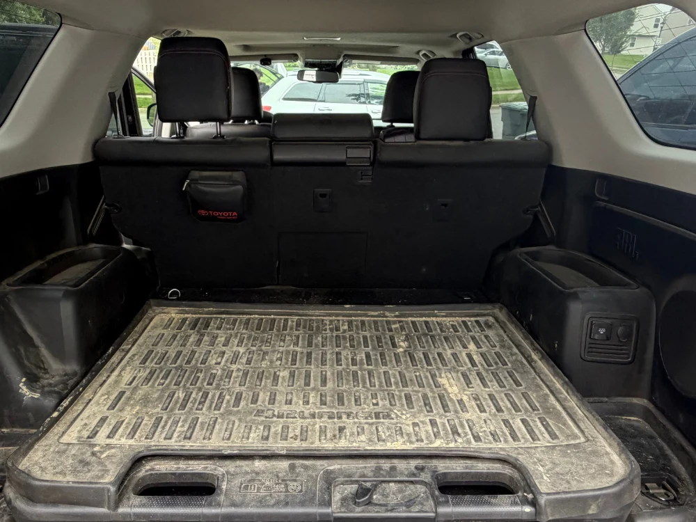 SUV rear cargo area before detailing — Powell, Ohio
